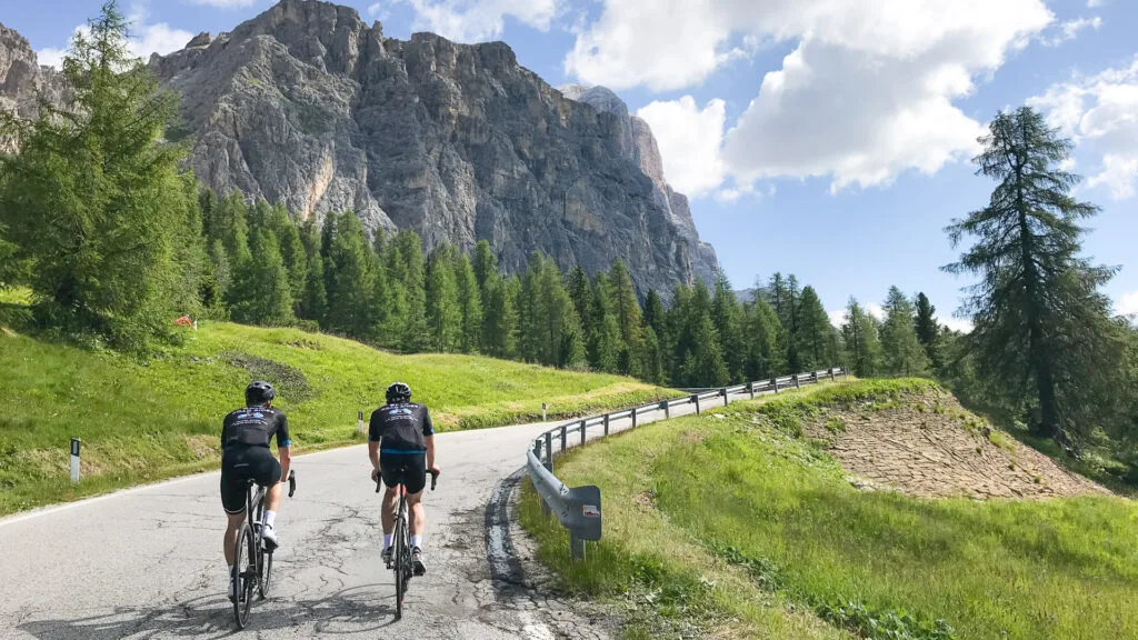 Cycling Passo Giau in the Italian Dolomites, Northern Italy