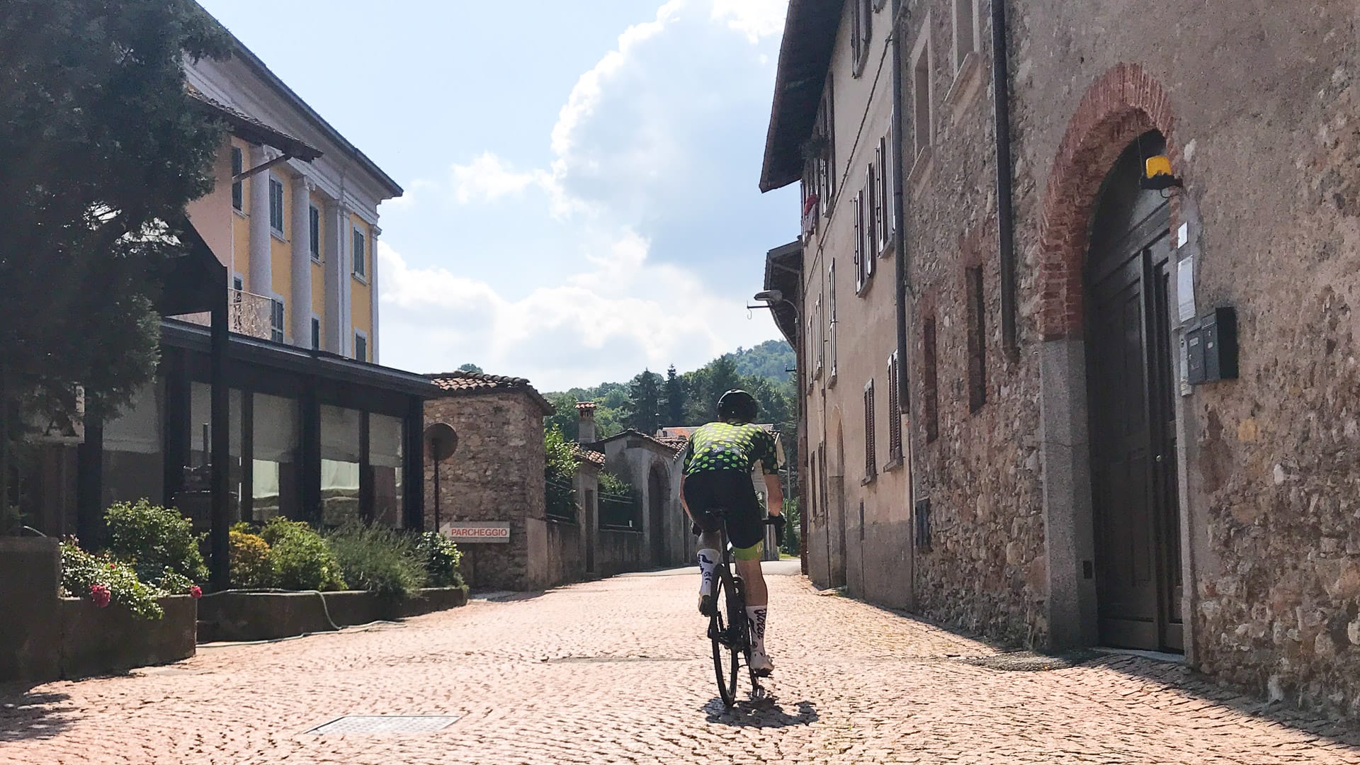 Cycling in Varese, Lombardy, Northern Italy