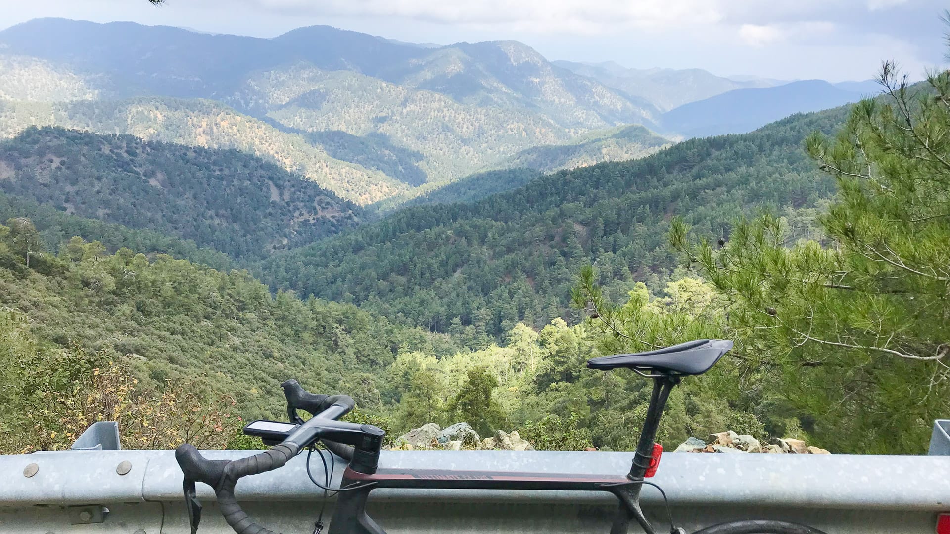Cycling in the Troodos Mountains, Cyprus