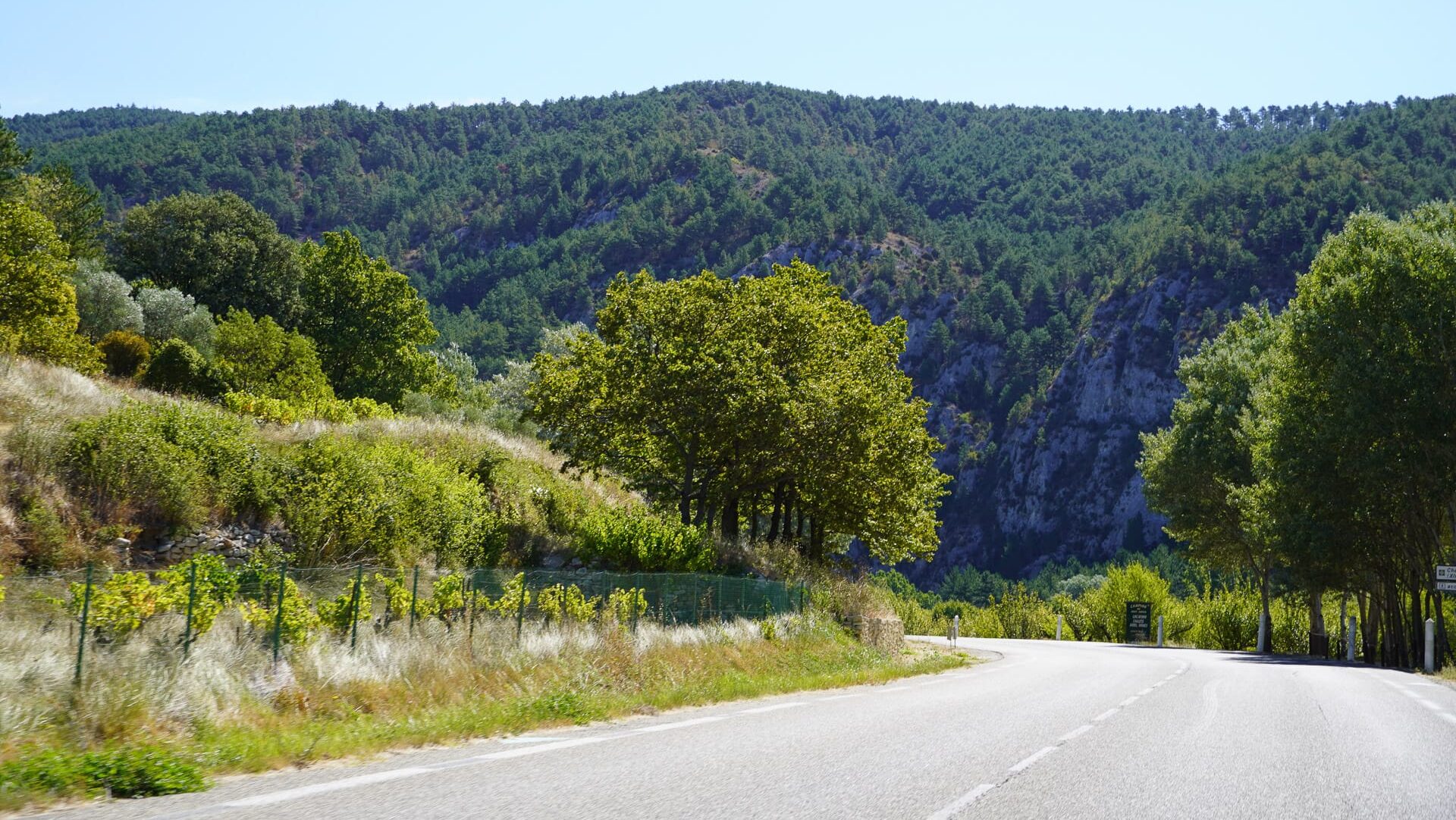 Route through Malaucène in Provence