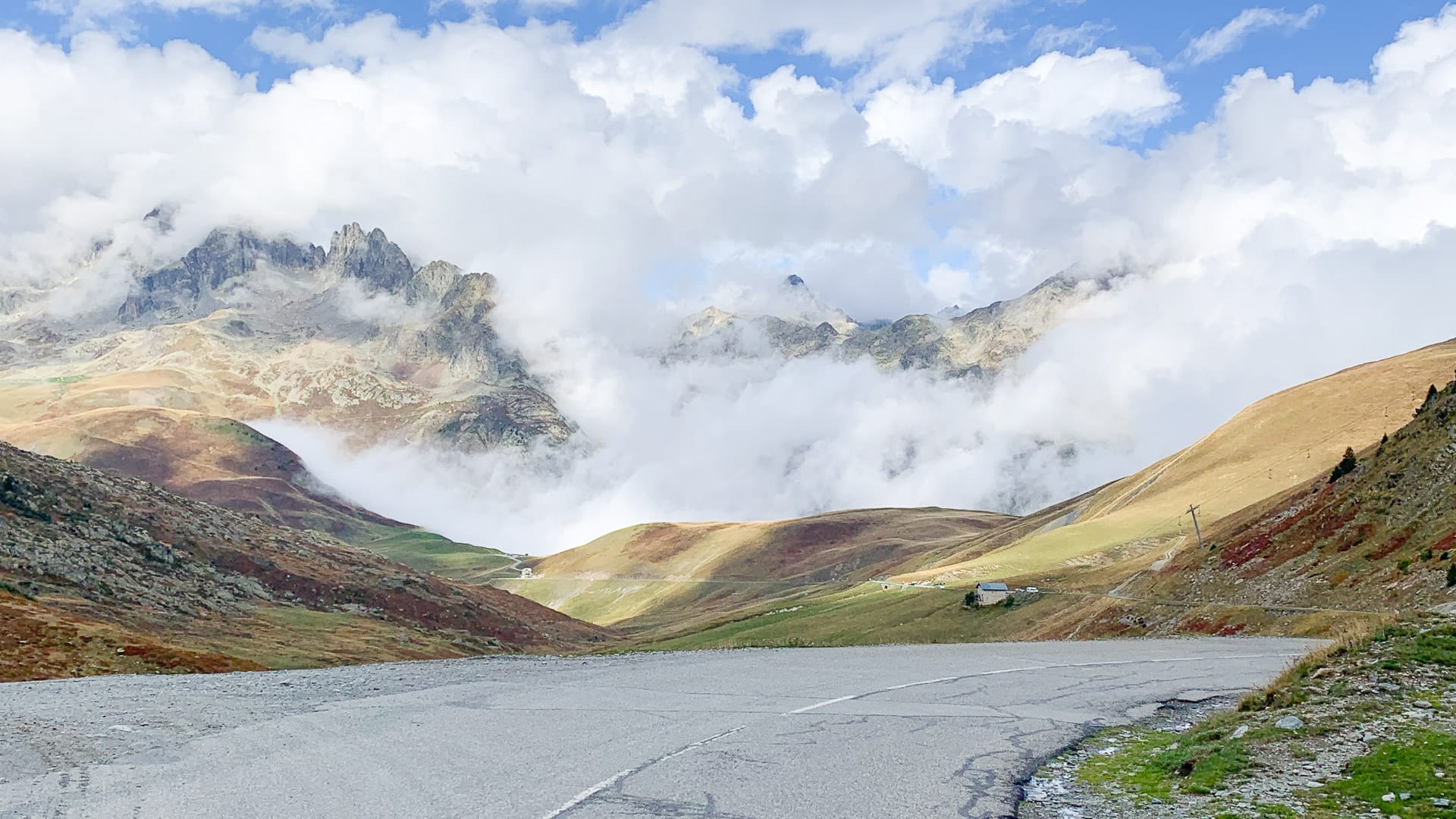 View down to Col du Glandon