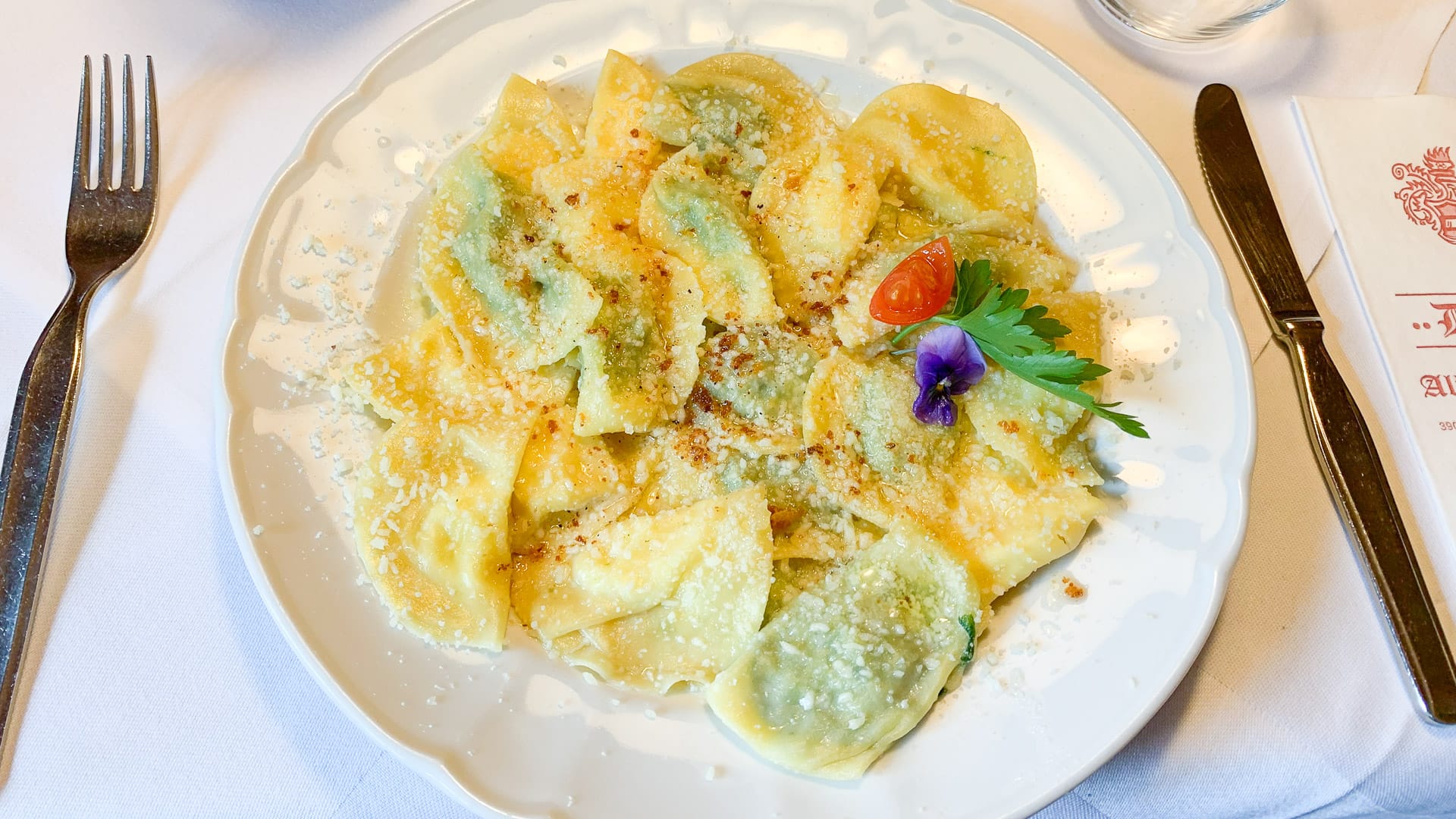 Stuffed half-moon pasta