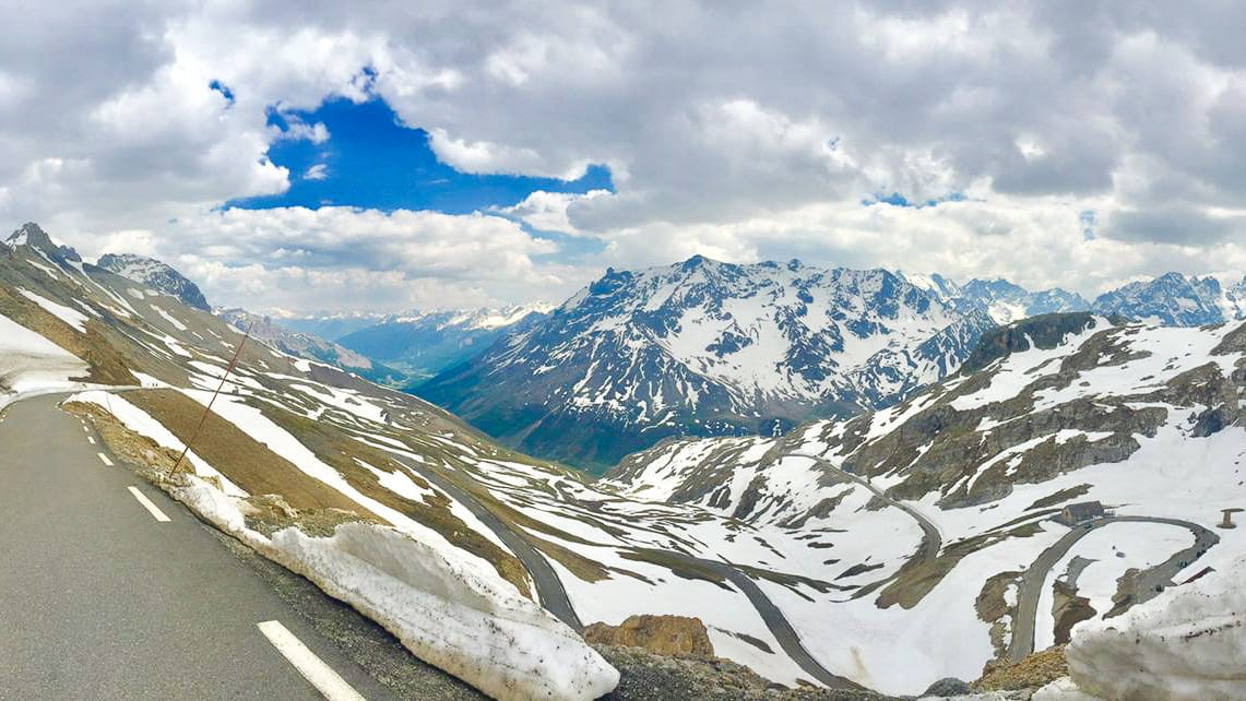View from the Galibier on La Marmotte cyclosportive course 