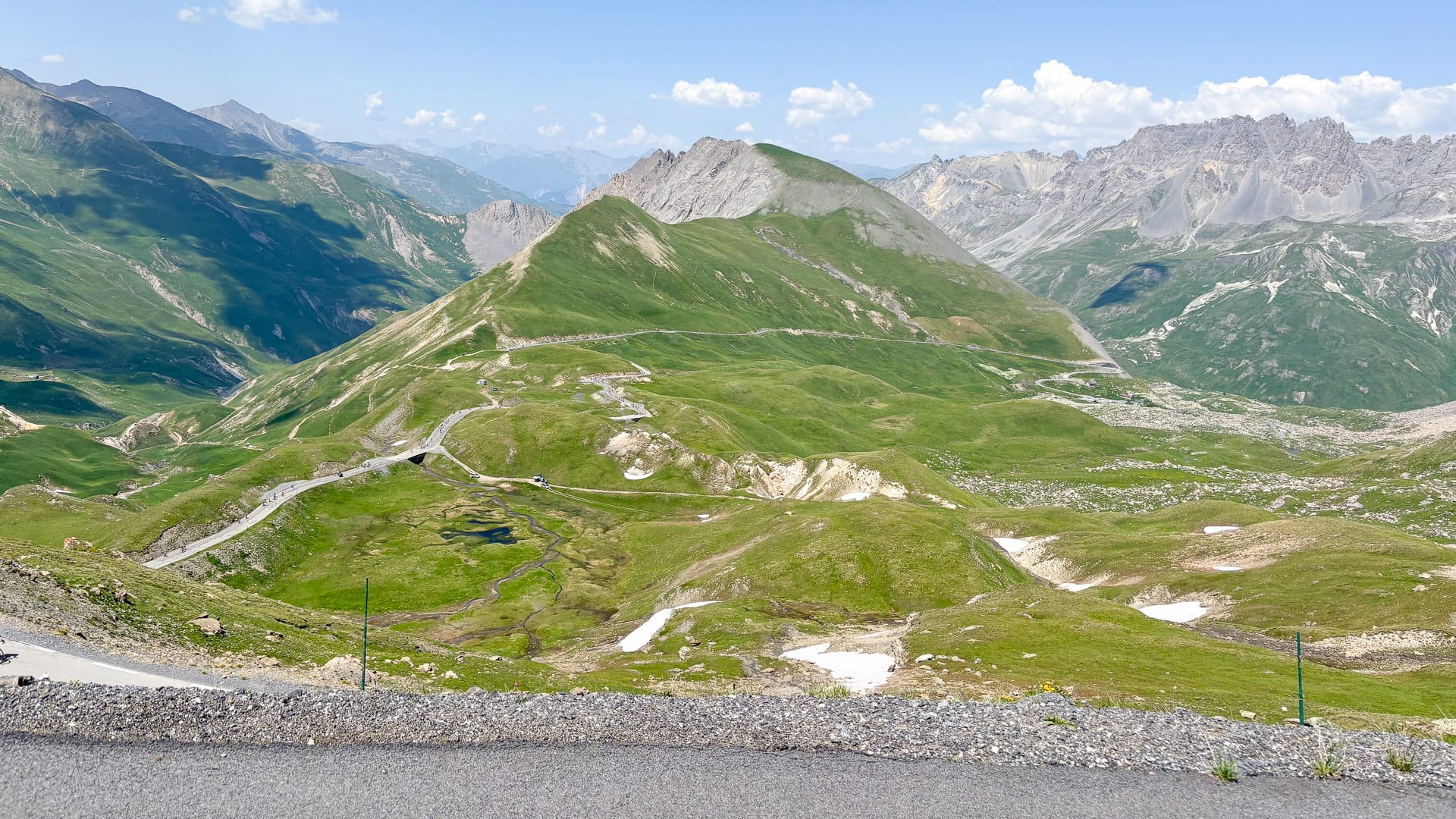 Mountain road just below the summit of the Col du Galibier