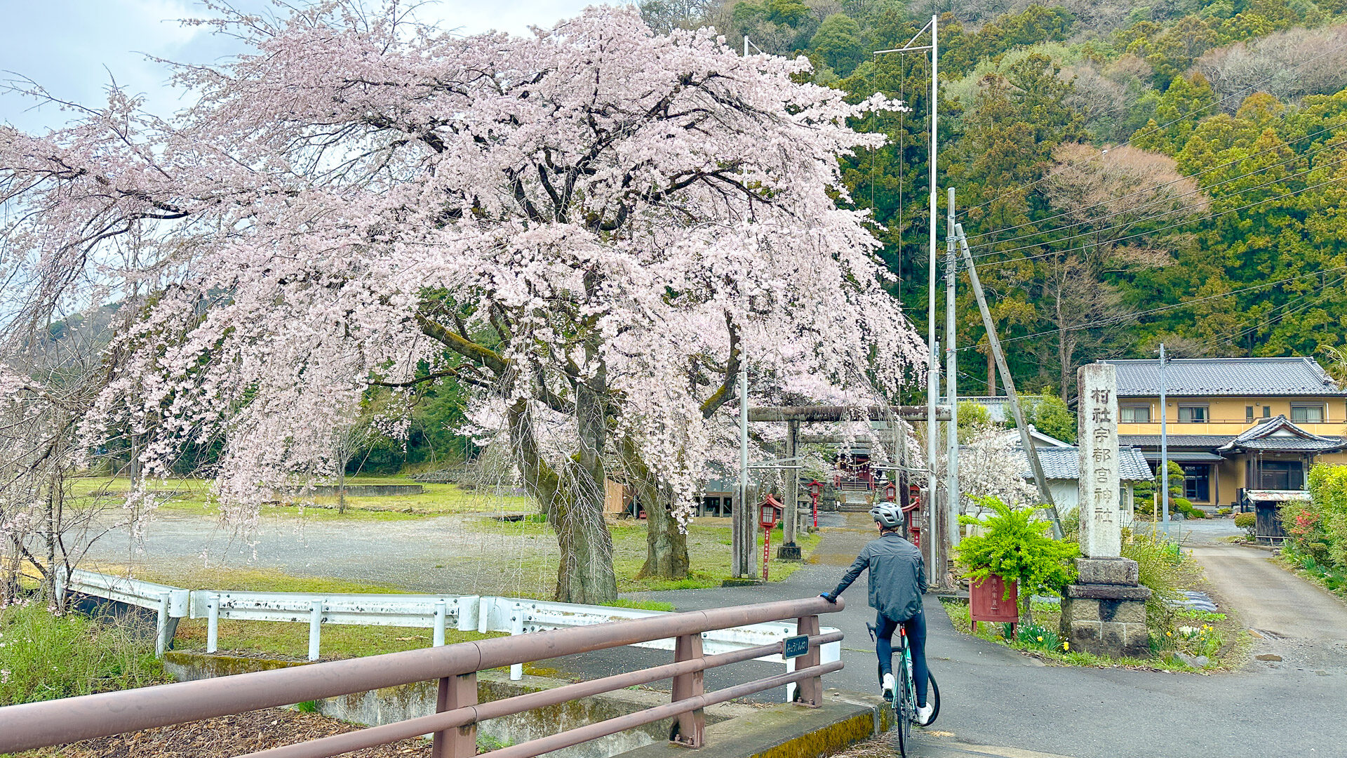 Cyclists riding the Ashikaga loop route in Japan